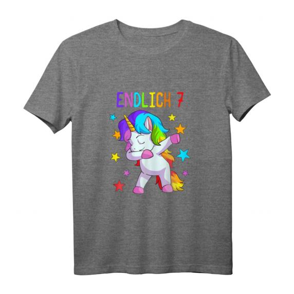 Geburtstagsshirt für 7-jährige Mädchen mit Einhorn - Perfektes Geburtstag Outfit & Geschenk für kleine Einhorn-Fans
