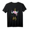 Lilly Einhorn Name Geschenk T-Shirt - Magisches Geburtstagsgeschenk für Mädchen und Damen mit dem Namen Lilly, perfekt für Einhorn-Partys