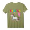 Kinder Geburtstag T-Shirt 4 Jahre Mädchen mit Einhorn - Endlich 4 Geschenk für den Kindergeburtstag