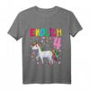 Kinder Geburtstag T-Shirt 4 Jahre Mädchen mit Einhorn - Endlich 4 Geschenk für den Kindergeburtstag