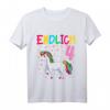 Kinder Geburtstag T-Shirt 4 Jahre Mädchen mit Einhorn - Endlich 4 Geschenk für den Kindergeburtstag