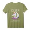 Ich bin 4 & Zauberhaft Kinder Mädchen Einhorn T-Shirt - Perfektes Geburtstagsgeschenk für 4-Jährige, Märchenliebhaberinnen und kleine Prinzessinnen