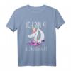 Ich bin 4 & Zauberhaft Kinder Mädchen Einhorn T-Shirt - Perfektes Geburtstagsgeschenk für 4-Jährige, Märchenliebhaberinnen und kleine Prinzessinnen