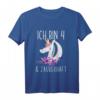 Ich bin 4 & Zauberhaft Kinder Mädchen Einhorn T-Shirt - Perfektes Geburtstagsgeschenk für 4-Jährige, Märchenliebhaberinnen und kleine Prinzessinnen
