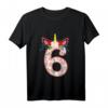 Kinder 6. Geburtstag Einhorn Mädchen T-Shirt - Buntes Geburtstagsshirt für Einhornliebhaberinnen, perfekt zum 6. Geburtstag und Party