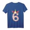 Kinder 6. Geburtstag Einhorn Mädchen T-Shirt - Buntes Geburtstagsshirt für Einhornliebhaberinnen, perfekt zum 6. Geburtstag und Party