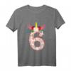 Kinder 6. Geburtstag Einhorn Mädchen T-Shirt - Buntes Geburtstagsshirt für Einhornliebhaberinnen, perfekt zum 6. Geburtstag und Party