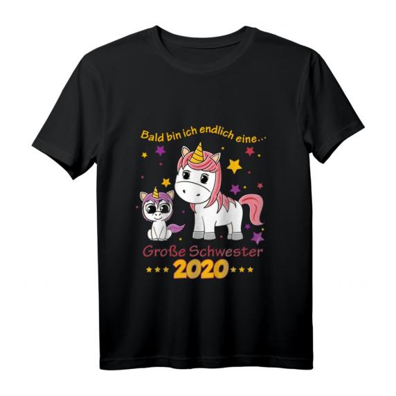 Kinder Große Schwester 2020 T-Shirt mit Einhorn - Perfektes Outfit für Babyparty & Schwangerschaftsverkündung Kinder Große Schwester 2020 T-Shirt mit Einhorn - Perfektes Outfit für Babyparty & Schwangerschaftsverkündung