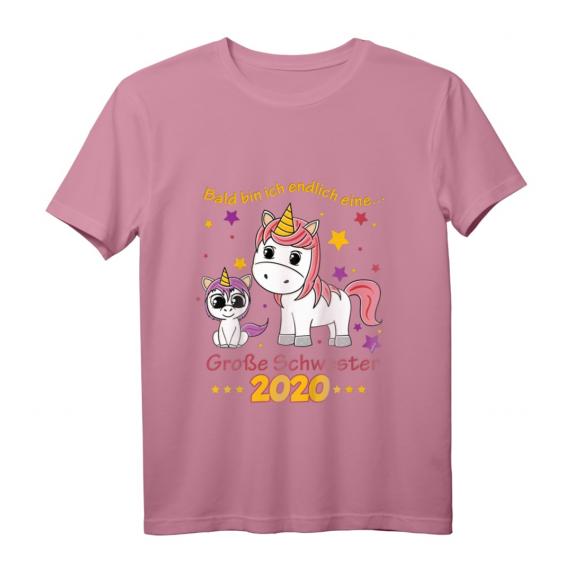 Kinder Große Schwester 2020 T-Shirt mit Einhorn - Perfektes Outfit für Babyparty & Schwangerschaftsverkündung Kinder Große Schwester 2020 T-Shirt mit Einhorn - Perfektes Outfit für Babyparty & Schwangerschaftsverkündung
