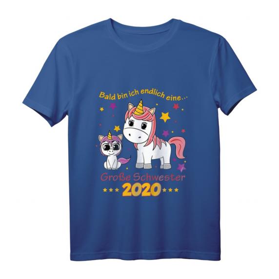 Kinder Große Schwester 2020 T-Shirt mit Einhorn - Perfektes Outfit für Babyparty & Schwangerschaftsverkündung Kinder Große Schwester 2020 T-Shirt mit Einhorn - Perfektes Outfit für Babyparty & Schwangerschaftsverkündung