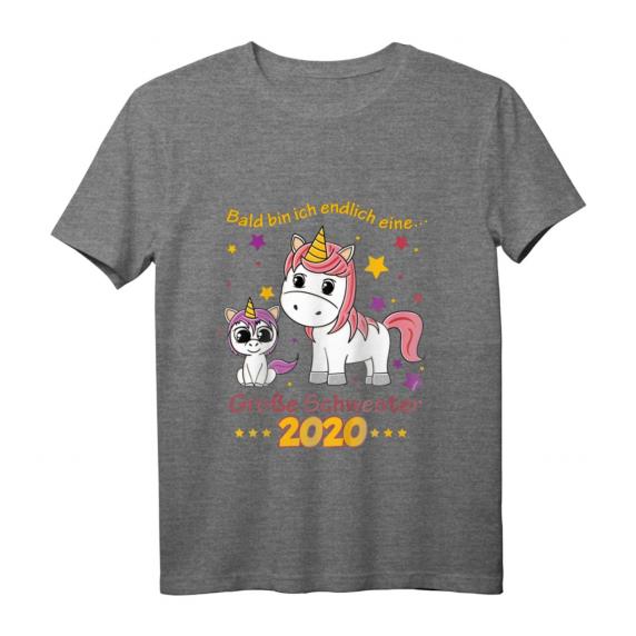 Kinder Große Schwester 2020 T-Shirt mit Einhorn - Perfektes Outfit für Babyparty & Schwangerschaftsverkündung Kinder Große Schwester 2020 T-Shirt mit Einhorn - Perfektes Outfit für Babyparty & Schwangerschaftsverkündung