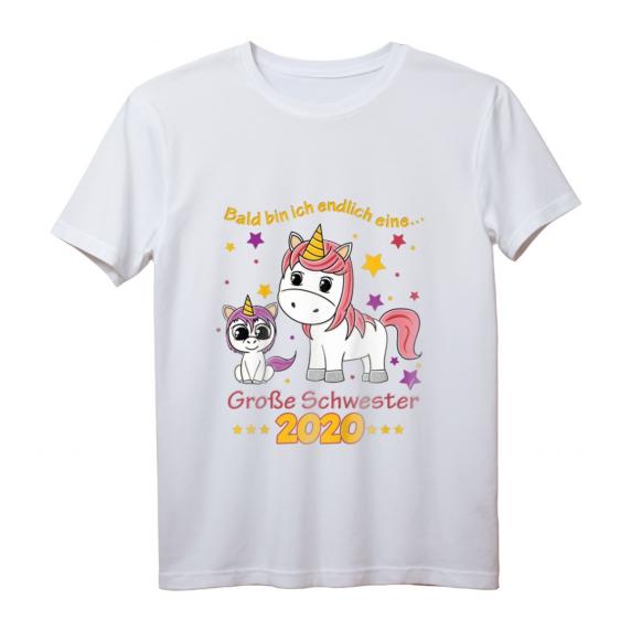 Kinder Große Schwester 2020 T-Shirt mit Einhorn - Perfektes Outfit für Babyparty & Schwangerschaftsverkündung Kinder Große Schwester 2020 T-Shirt mit Einhorn - Perfektes Outfit für Babyparty & Schwangerschaftsverkündung
