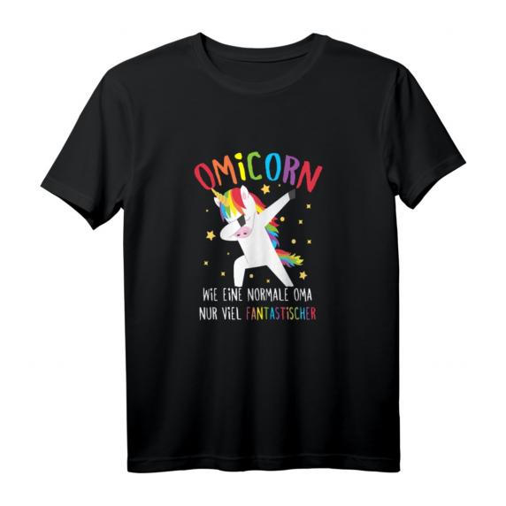 Oma Dabbing Einhorn Großmutter Omicorn Spruch T-Shirt – Lustiges Geschenk zum Geburtstag & Weihnachten für eine fantastische Oma