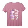 Kinder 7. Geburtstag T-Shirt für Mädchen mit Einhorn - Perfektes Geburtstagsgeschenk & Outfit für den besonderen Tag