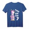 Kinder 7. Geburtstag T-Shirt für Mädchen mit Einhorn - Perfektes Geburtstagsgeschenk & Outfit für den besonderen Tag