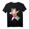 Dab Einhorn T-Shirt für Kinder - Buntes Unicorn Regenbogen Motiv für Jungen und Mädchen, klassisch geschnitten
