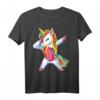 Dab Einhorn T-Shirt für Kinder - Buntes Unicorn Regenbogen Motiv für Jungen und Mädchen, klassisch geschnitten