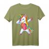 Dab Einhorn T-Shirt für Kinder - Buntes Unicorn Regenbogen Motiv für Jungen und Mädchen, klassisch geschnitten
