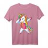 Dab Einhorn T-Shirt für Kinder - Buntes Unicorn Regenbogen Motiv für Jungen und Mädchen, klassisch geschnitten