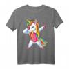 Dab Einhorn T-Shirt für Kinder - Buntes Unicorn Regenbogen Motiv für Jungen und Mädchen, klassisch geschnitten