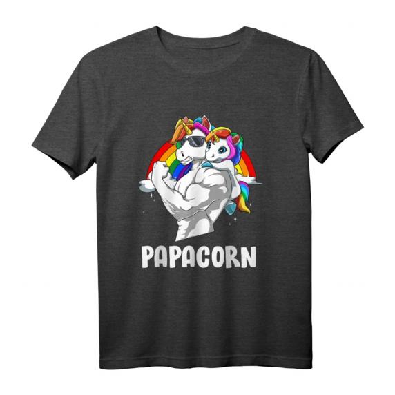 Lustiges Papacorn Papa Einhorn T-Shirt – Perfektes Geschenk für Vater und Tochter zum Geburtstag oder Vatertag