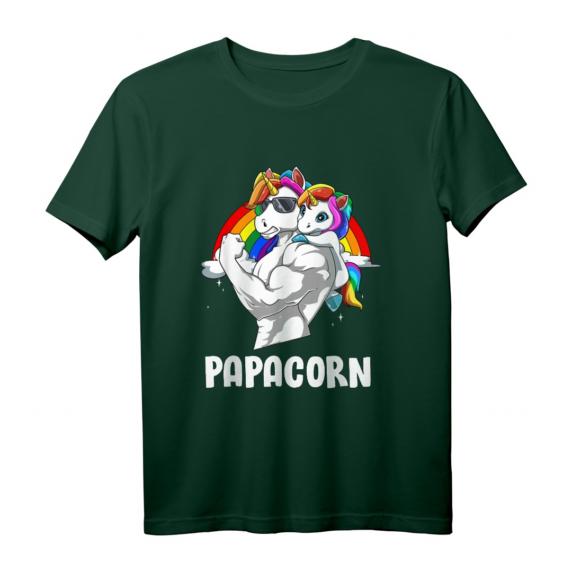 Lustiges Papacorn Papa Einhorn T-Shirt – Perfektes Geschenk für Vater und Tochter zum Geburtstag oder Vatertag