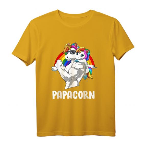Lustiges Papacorn Papa Einhorn T-Shirt – Perfektes Geschenk für Vater und Tochter zum Geburtstag oder Vatertag