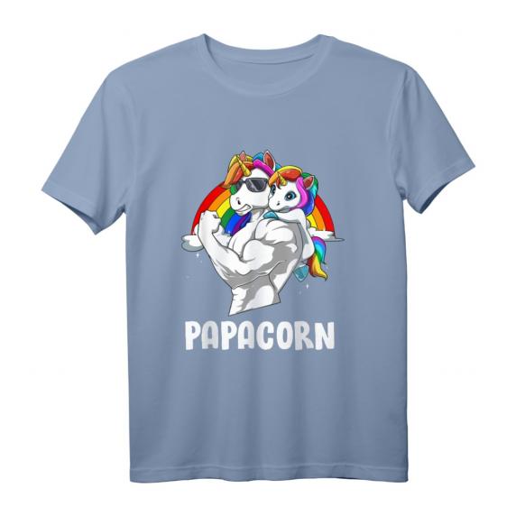 Lustiges Papacorn Papa Einhorn T-Shirt – Perfektes Geschenk für Vater und Tochter zum Geburtstag oder Vatertag