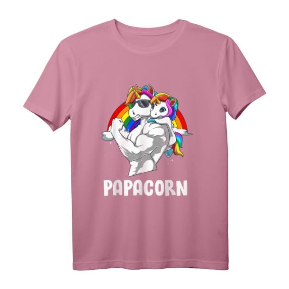 Lustiges Papacorn Papa Einhorn T-Shirt – Perfektes Geschenk für Vater und Tochter zum Geburtstag oder Vatertag