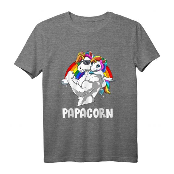 Lustiges Papacorn Papa Einhorn T-Shirt – Perfektes Geschenk für Vater und Tochter zum Geburtstag oder Vatertag