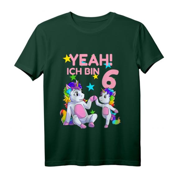 Kinder Geburtstagsshirt 6 Jahre Mädchen Einhorn Geburtstag T-Shirt - Perfektes Geschenk für 6. Geburtstag, Tochter, Enkelin & Freunde