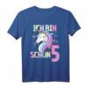 Ich bin schon 5 Jahre Einhorn Pferde Mädchen T-Shirt – Perfekt zum 5. Geburtstag, Kinderparty und Reitliebhaber Geschenk