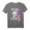 Ich bin schon 5 Jahre Einhorn Pferde Mädchen T-Shirt – Perfekt zum 5. Geburtstag, Kinderparty und Reitliebhaber Geschenk
