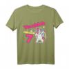 Kinder Geburtstagsshirt Yeahh Endlich 7 - Lustiges Einhorn T-Shirt für Mädchen zum 7. Geburtstag mit Sternen und Regenbogen