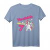 Kinder Geburtstagsshirt Yeahh Endlich 7 - Lustiges Einhorn T-Shirt für Mädchen zum 7. Geburtstag mit Sternen und Regenbogen