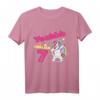 Kinder Geburtstagsshirt Yeahh Endlich 7 - Lustiges Einhorn T-Shirt für Mädchen zum 7. Geburtstag mit Sternen und Regenbogen