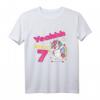 Kinder Geburtstagsshirt Yeahh Endlich 7 - Lustiges Einhorn T-Shirt für Mädchen zum 7. Geburtstag mit Sternen und Regenbogen