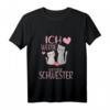Ich werde große Schwester 2024 Katzen Schwestern Mädchen T-Shirt – Perfekt für Schwangerschaftsverkündung, Babyparty & als Geschenk für zukünftige große Schwester
