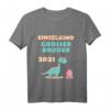 Kinder Einzelkind Großer Bruder 2021 Dino T-Shirt – Lustiges Geschenk für den stolzen großen Bruder bei Babypartys, Geburt & mehr