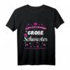 Lustiges Große Schwester Krone Mädchen T-Shirt – Geschenk für werdende große Schwestern, Familienzuwachs & Schwangerschaftsüberraschung