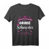 Lustiges Große Schwester Krone Mädchen T-Shirt – Geschenk für werdende große Schwestern, Familienzuwachs & Schwangerschaftsüberraschung