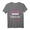 Lustiges Große Schwester Krone Mädchen T-Shirt – Geschenk für werdende große Schwestern, Familienzuwachs & Schwangerschaftsüberraschung