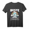 Kinder Beste Große Schwester T-Shirt - Süßes Einhorn Geschenk für die stolze werdende große Schwester 2023, ideal für Babyparty & Babyshower