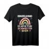 Große Schwester Regenbogen T-Shirt 2024 – Süßes Geschwister Geschenk für Baby Party & Familienfeiern