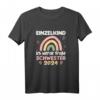Große Schwester Regenbogen T-Shirt 2024 – Süßes Geschwister Geschenk für Baby Party & Familienfeiern