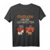 Kinder Traktor mit Kühen Große Schwester T-Shirt – Perfektes Geschenk zur Schwangerschaftsverkündung für kleine Tierliebhaberinnen
