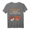 Kinder Traktor mit Kühen Große Schwester T-Shirt – Perfektes Geschenk zur Schwangerschaftsverkündung für kleine Tierliebhaberinnen