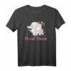 Stolze Elefanten Mama mit Baby T-Shirt - Klassisch geschnitten, doppelt genähter Saum, ideales Geschenk für Tierliebhaberinnen