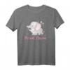 Stolze Elefanten Mama mit Baby T-Shirt - Klassisch geschnitten, doppelt genähter Saum, ideales Geschenk für Tierliebhaberinnen