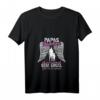Damen Papas Mädchen Engel Partnerlook Tochter Papa Vatertag T-Shirt mit V-Ausschnitt – Persönliches Geschenk für Vater, Tochter, Familie